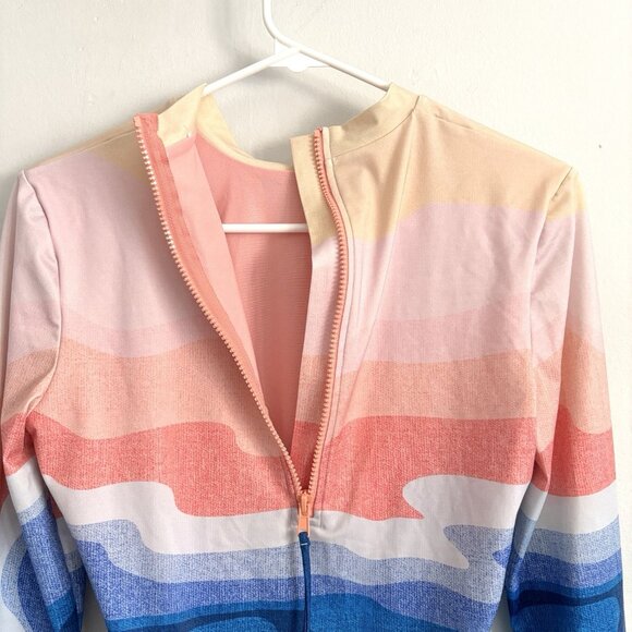 Billabong Sea Trip Long Sleeve Bodysuit Rashguard Swimsuit Women’s Size Large - Picture 7 of 7